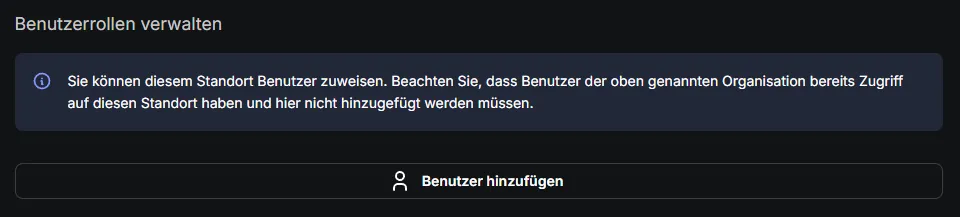 Add user to an organisation or location
